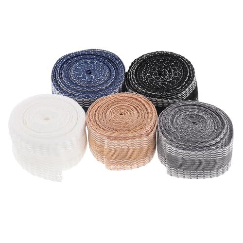 ABOOFAN Ruban Adhésif pour Ourlets de Pantalon 5 Rouleaux en Polyester pour Ajustement Rapide et Réparation DIY de Jeans et Pantalons