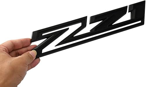 Miniatura 5 de 2 emblemas Z71 de repuesto para Silverado 1500 2500 3500 2019-2021 84632695 Placa de identificación OEM (negro mate)