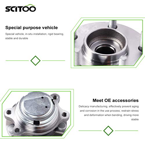 Wheel Hub Assembly Scitoo Bearing And Wheel Hub Set Fits 2013 For Infiniti M37 Front Hub Bearing With 5 Lugs 513334 [1Pc] #TOP3