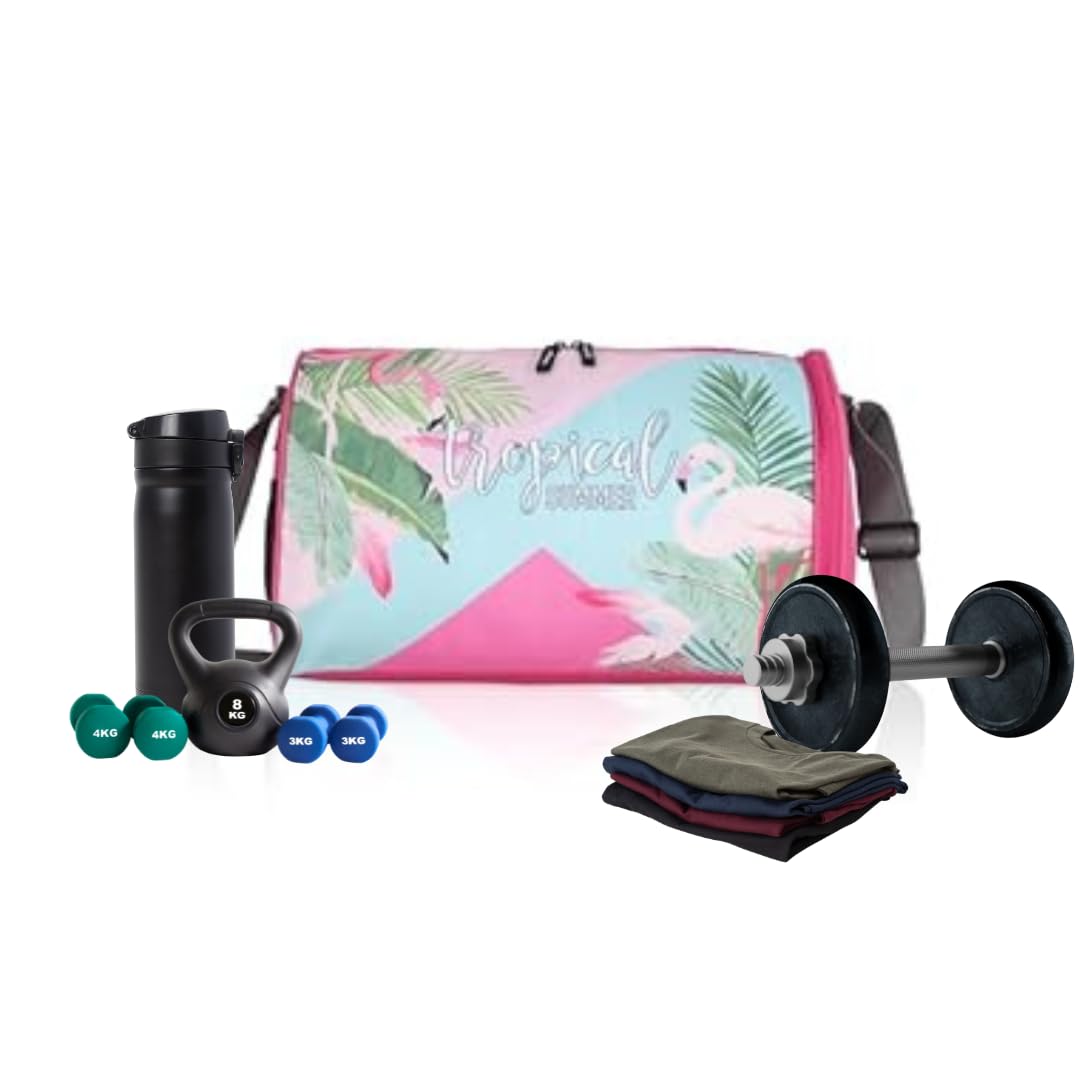Echo Boomers Tropical Flamingo Pink Duffel Bag - Beach Vibes for Summer Adventures-image-4