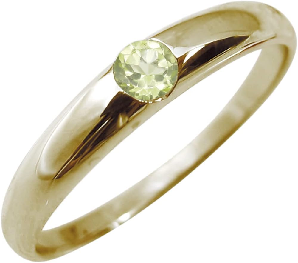 81%OFF!】 指輪 ホワイトゴールドk18 1粒 石 ペリドット 8月誕生石