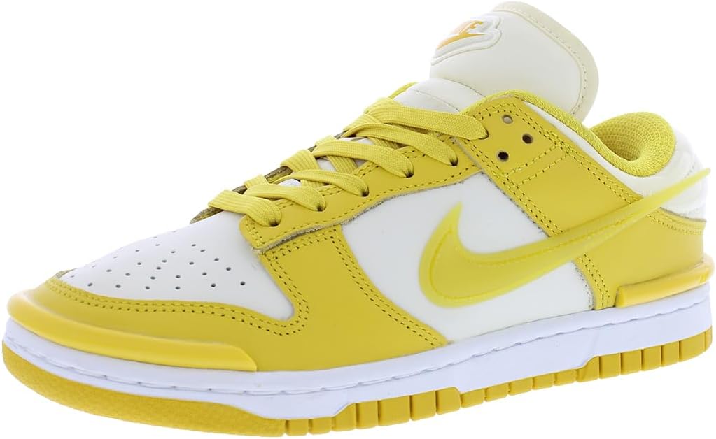 light blue dunks with yellow