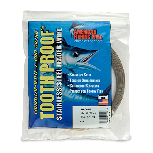 Image of American Fishing Wire Tooth Proof Stainless Steel Single Strand Leader Wire