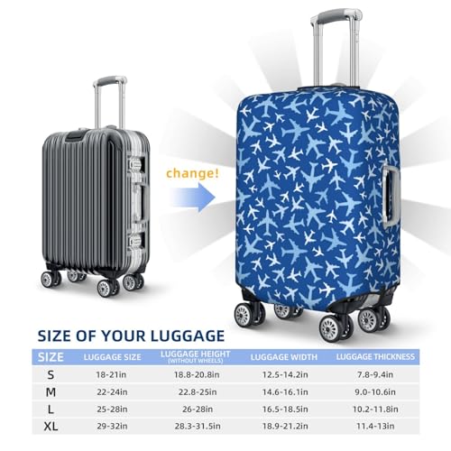 Travel Luggage Cover - Airplanes In The Sky Washable Suitcase Covers Protector Fits 18-32 Inch Luggage4