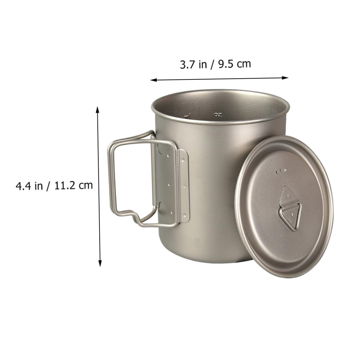 Tasse de Camping Pliable 750ml en Titane avec Couvercle