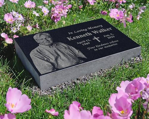 Personalized-Pets-by-StockingFactory Memorial Headstone for Outdoors | Tombstone for Cemetery | Weatherproof Grave Marker | Memorial Cross | Yard Plaque | Decorations for Celebration of Life