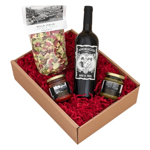 The Wine Guys Präsentpaket Viva l'Italia: Wein, Pasta und Saucen - Geschenkpaket
