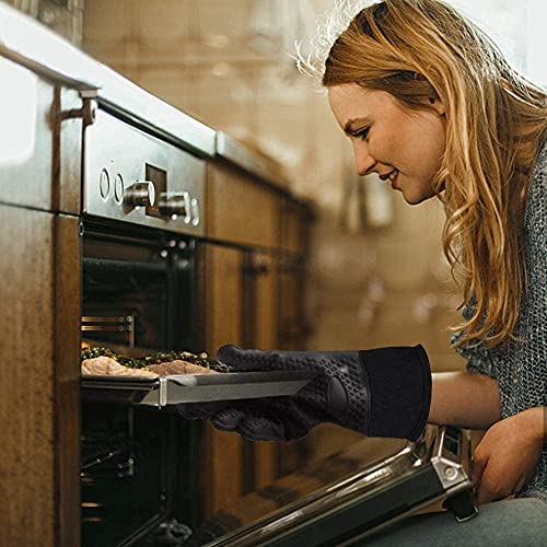 Guantes de silicona para microondas con aislamiento térmico lavables 5