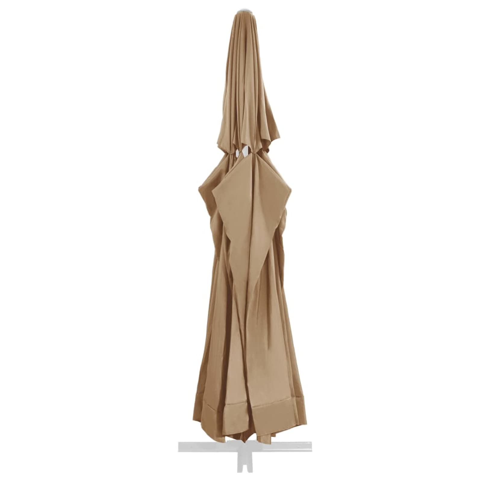 Homgoday Tela de Repuesto para sombrilla taupé 600 cm Sombrilla de Jardín,Protección UV Sombrilla Jardín Grande Orientable Jardín Parasol Balcón
