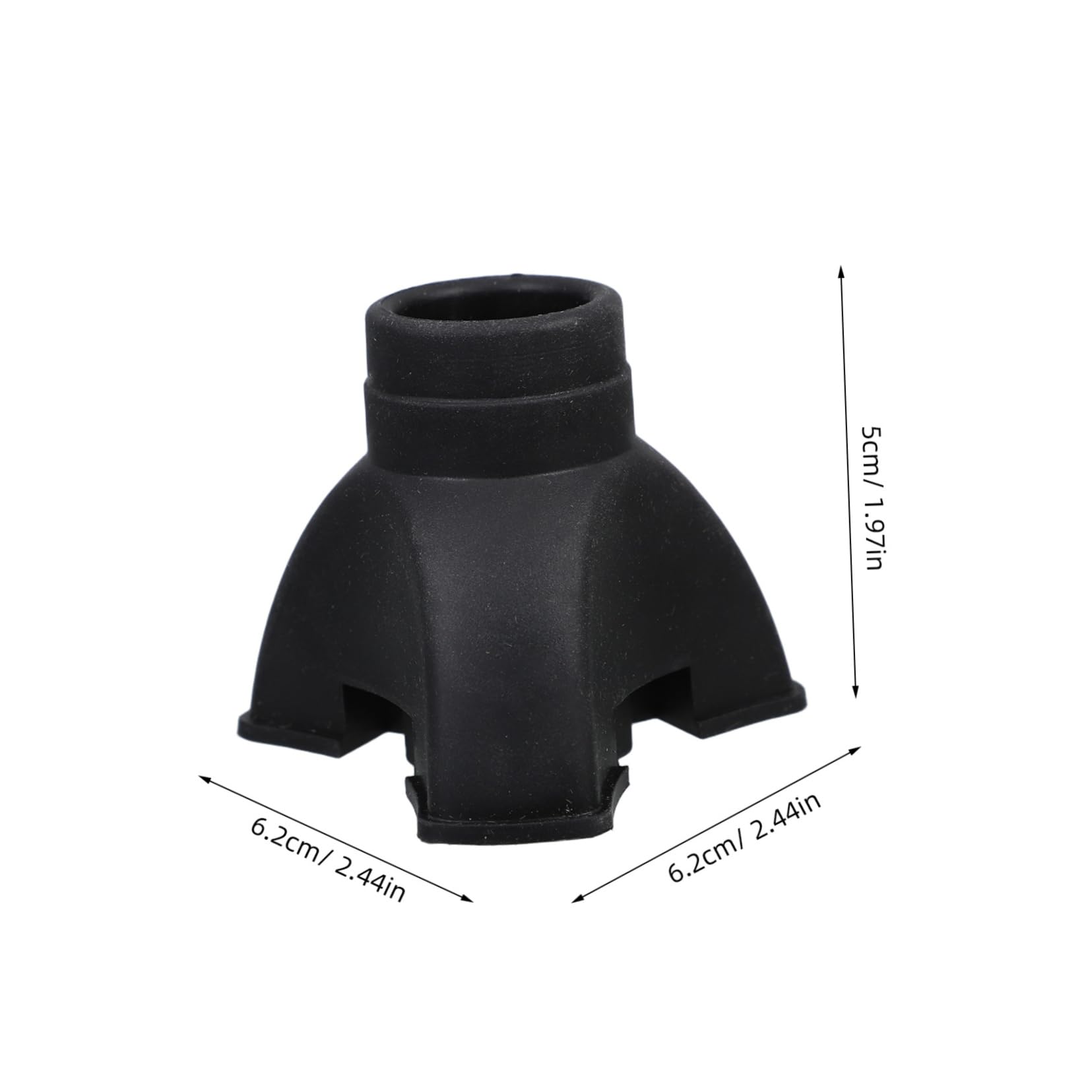 COLLBATH 2Pcs Non Slip Rubber Cane Tips for Walking Canes and Sticks Self Standing Base Replacement Tips for Enhanced Stability and Grip for Hiking and Trekking