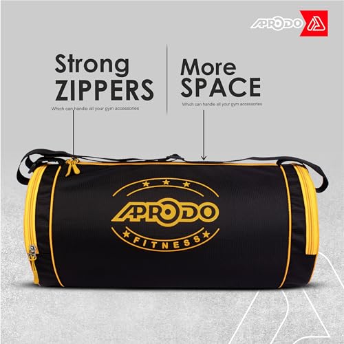 Image of APRODO Polyester PU Coated Sports Duffle /Shoulder /Gym Bag for Men & Women, 23L (18 x 9 x 9) Inch