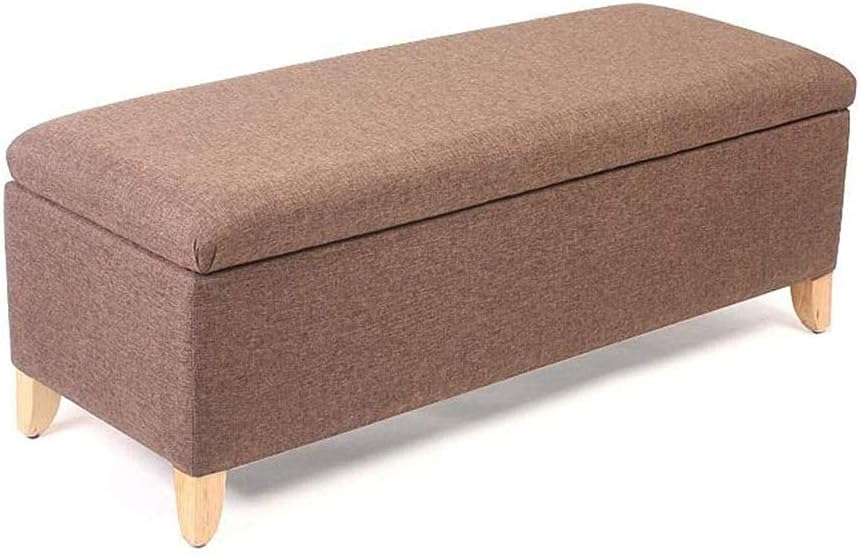 Repose-Pieds Ottoman Coffre de Rangement Pouf Salon Rembourré 60 cm