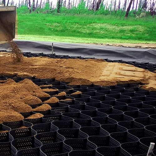 NAKEAH Rejilla de Tierra Geomalla estabilizadora de Grava de 2 Pulgadas de Espesor for Caminos calzadas en Pendiente paisajismo (Size : 6m x 6m (19.5FT x 19.5FT))