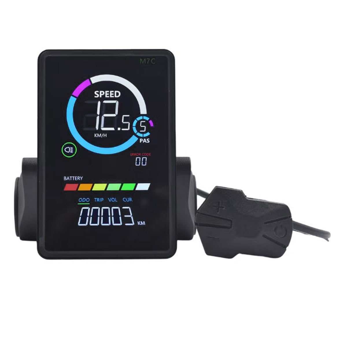 M7C-2 wyświetlacz LCD do roweru elektrycznego 24 V-60 V + 36 V 350 W kontroler fali sinusoidalnej, panel LCD do roweru górskiego, E, 5 pinów, łatwa instalacja, łatwy w użyciu