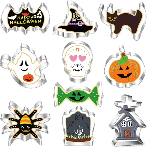 BELSVOR Set mit 10 Ausstechformen Halloween, Ausstecher Halloween aus...