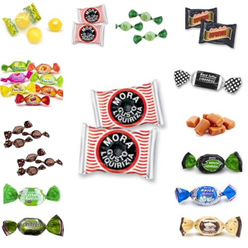 Caramelle Finazzi Vari Gusti Frutta Menta Anice Latte-Menta Menta-Liquirizia Liquirizia, 1000 gr (More)