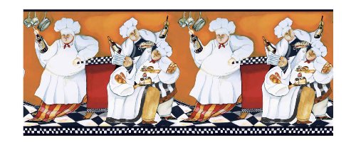 York-Wallcoverings-BG1680BD-Chefs-A-Cookin-Wallpaper-Border-Rust York Wallcoverings BG1680BD Chefs A Cookin Wallpaper Border Rust