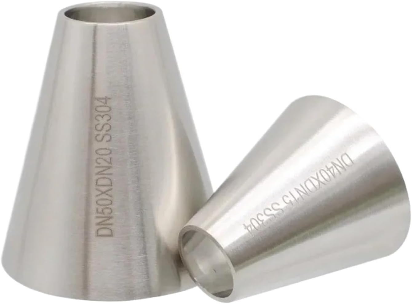 1pcs DN10-DN100 12-104mm Tube OD Weld Reducer SUS 304 316L Stainless Steel Pipe Fitting Connector Homebrew(304,40x34 DN40XDN32)