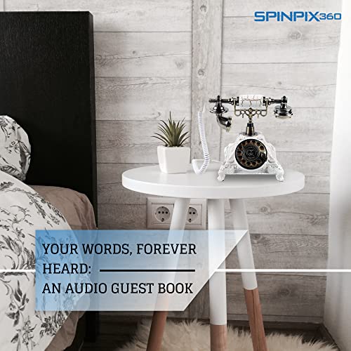 Audio GuestBook for Wedding - Record Customized Audio Messages with Guest Book – A Personal and Convenient Way to Preserve Your Special Occasions (Antique White)