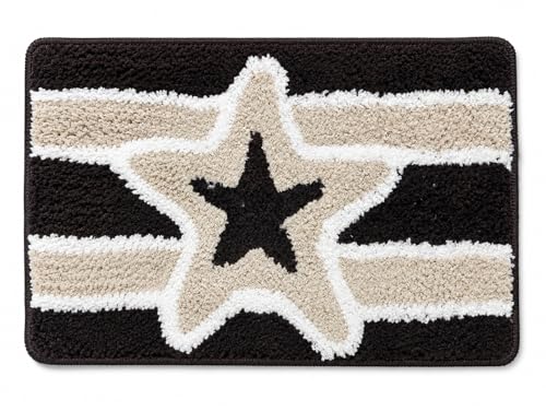 Image of AAZEEM Mat Rugs Non-Slip Abstract Bath Rugs Cute Mat Washable for Tube|Rectangular Door Mat for Home |Drawingroom |Easy Clean Indoor and Outdoor Floor Mat |Super Absorbent |Brown|40 X 60 Cm|