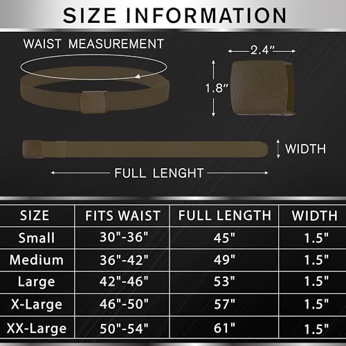 Image of TECEUM Tactical Belt - Heavy-Duty & Quick Release - Military, Work, Rigger, Duty & Utility Belt for Men
