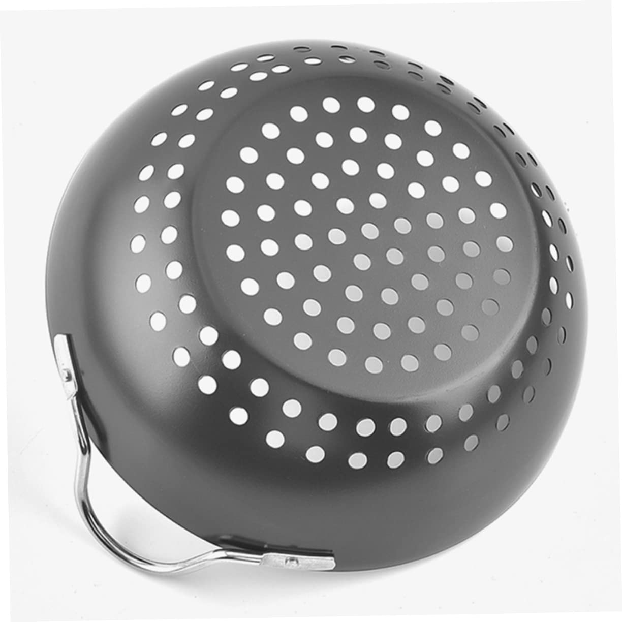 Sosoport Cestello per Barbecue in Acciaio al Carbonio Nero Rivestimento Antiaderente e Doppia Maniglia, Design a Grandi Fori per Grigliate All’aperto in Casa