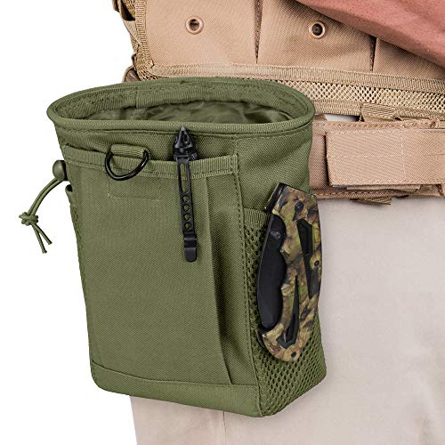 Livans Tactical Molle Dump Pouch, Magazine Recovery Pouch Drastring Ammo Bag Belt Utility Fanny Adjustable Military Holster Bag Outdoor For Airsoft Paintball Hunting Gear #TOP1