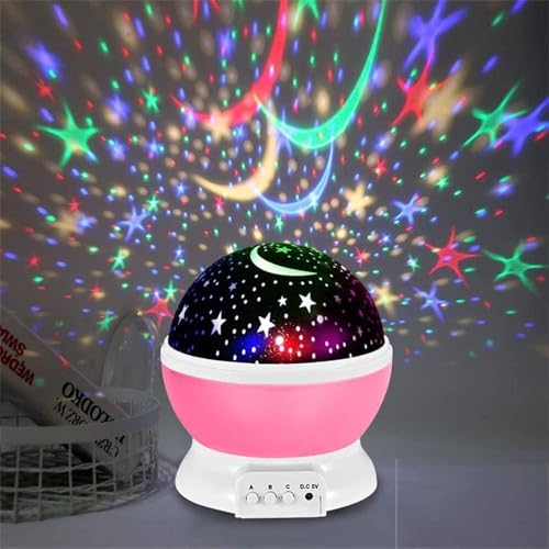 UCRAVO Star Night Light for Kids Moon Star Projector Baby Night Lights 360 Degree Rotating...