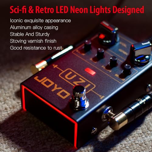 Image of JOYO High-Gain Distortion Guitar Pedal, American & British Voicing via Bias Knob with 3-Band EQ & Dynamic Balance, True Bypass (UZI R-03)