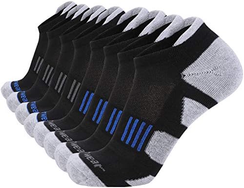 EnerWear 8P Unisex Arch Support Athletic Running Low Cut Sport Socks