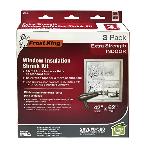 Frost King V83M Extra Strength Indoor Shrink Window Kits, Clear