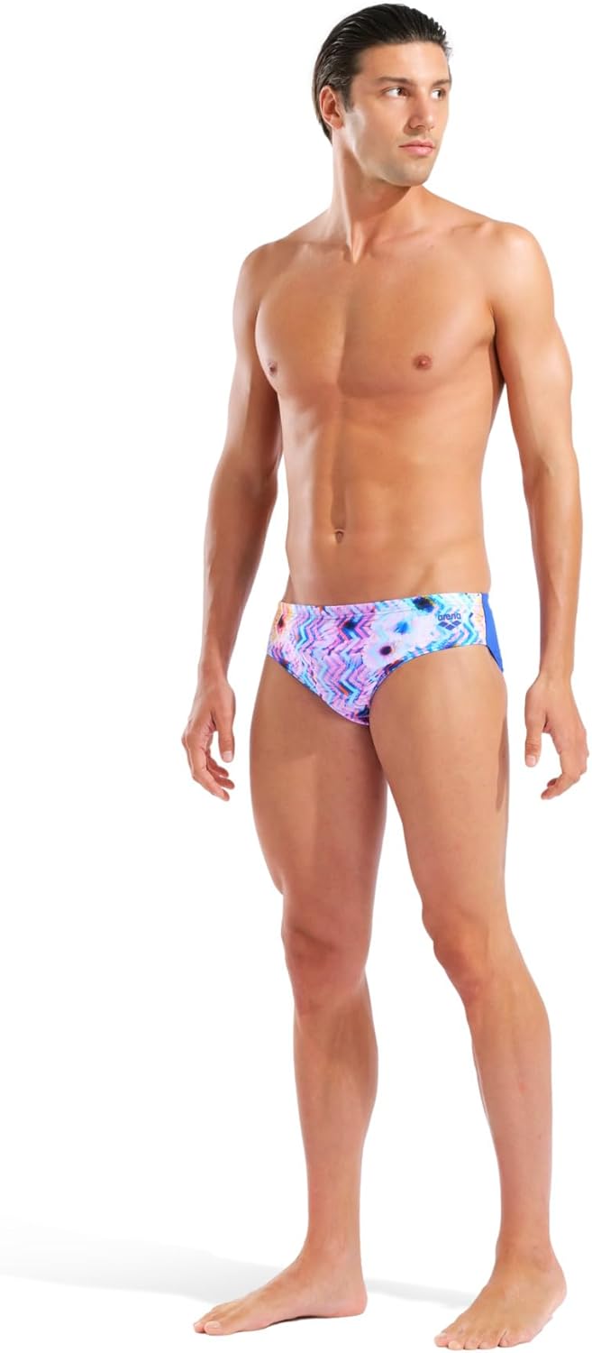 Arena Mens Performance Blurred Swim Briefs Chlorine Resistant Long Lasting Sports Bathing Suit