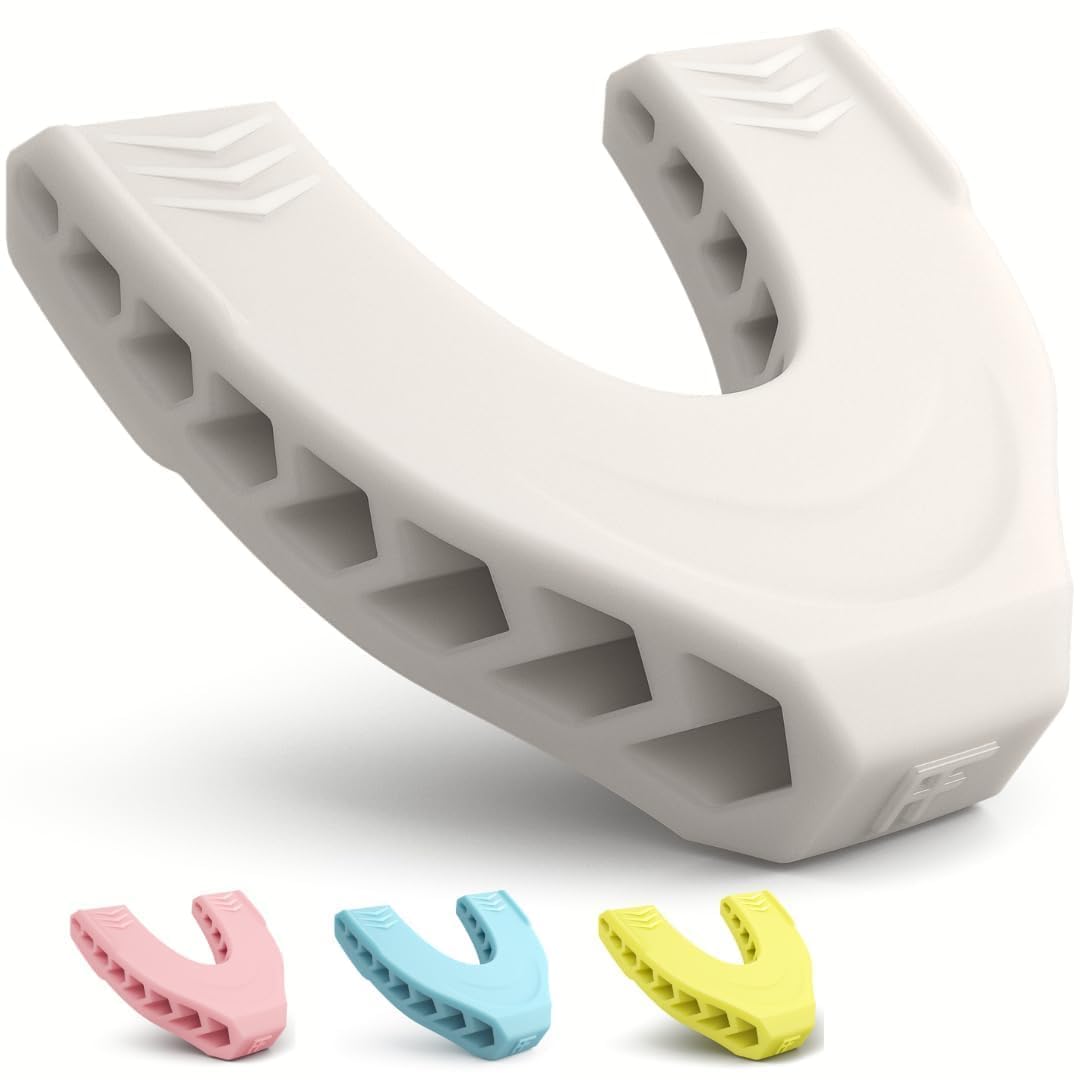 SILENCIO Facial Exerciser Jawline Exerciser for Men and Women – Tighten, Tone & Strengthen, Target your jawline, chin, lips and cheekbones - Food-grade Silicone (Pack of 1) (White)-image-23