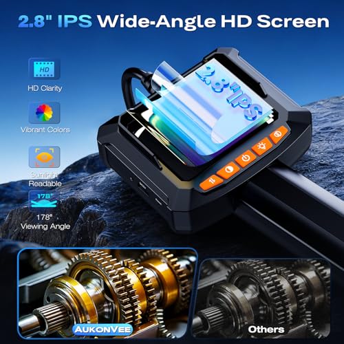 Image of Endoscope Camera with Light, Handheld Borescope, 2.8 inch IPS Inspection Camera