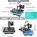 AKEYDIY Professional 5 in 1 Heat Press Machine for t Shirts Digital Heat Press Combo 12