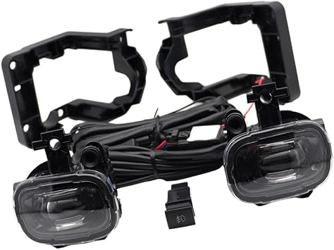 Front Bumper Replacements White Driving Fog Lamps Foglights, Fog Light Lamp Assembly with Harness, Compatible with Nissan Pathfinder 2023-2024