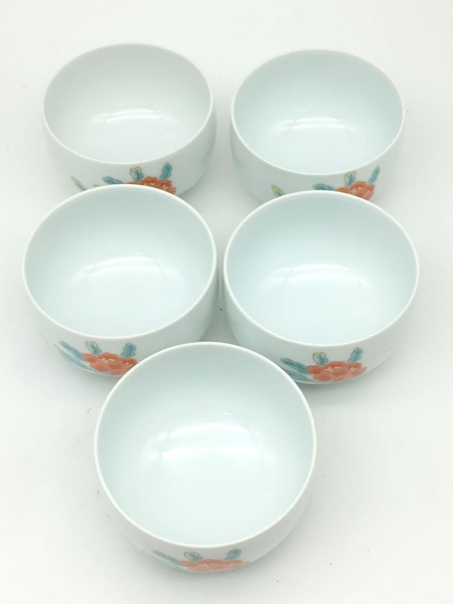 Amazon.co.jp: 深川製磁 ざくろの花 汲出揃 5客セット 白 0550