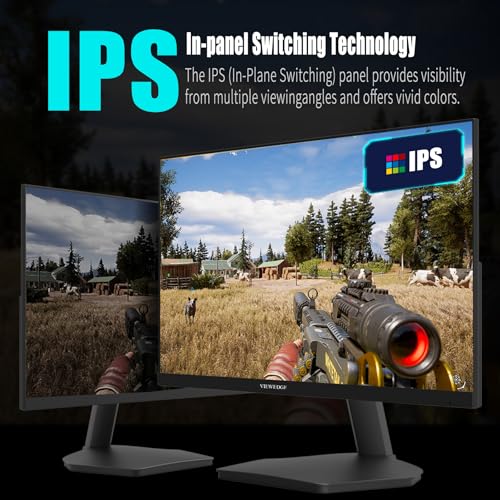 Image of Viewedge Gaming Monitor 27 Inch FHD 144hz, 1ms IPS 1080p Computer Monitor with 110% sRGB, Bluelight Filter, HDMI & VGA Port, Support Freesync and Wall Mount