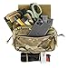KRYDEX Tactical Drop Pouch Sub Abdominal Carrying Kit Bag Fanny Pack with Hook and Loop Panel for Tactical Vest Chest Rig (Camo)