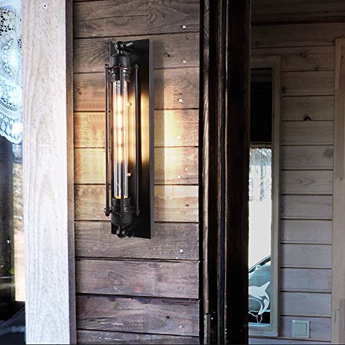 FLTRADE Antik Stil Wandlampen Wandleuchte LED Vintage Industrie Käfig Wandleuchter Wandlampe Flurlampe Retro 6W LED Loft Beleuchtung warmweiß [Energieklasse B] Cover