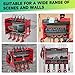 NRCUWI Garden Power Tool Organizer, Heavy Duty Tools Storage Rack Wall Mount with Charging Station, 3 Layers Yard Tool Shelf Drill Holder for Ryobi Tools - Ideal for Garage, Workshop