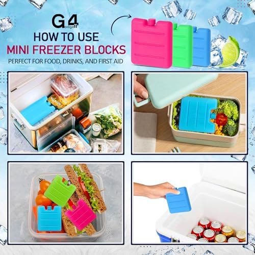 Freezer Blocks Ice Brick Pack Block Blocks Freezer Cooler Bag Box Travel Picnic - View 8