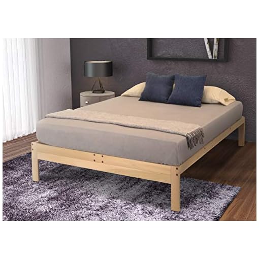 KD Frames Nomad Platform Natural Poplar Bed Queen Beachfront Decor