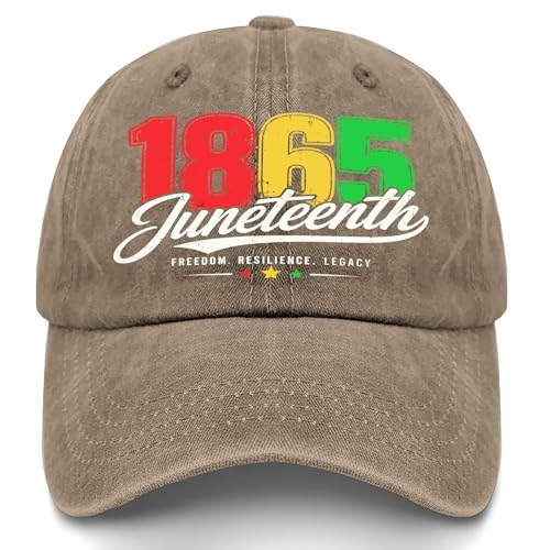 Juneteenth Hat 1865 Freedom Day Adjustable Baseball Cap Washed Cotton Dad Hat Resilience Legacy Accessory