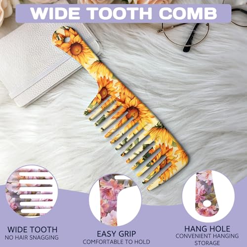 Peines de Dientes Anchos 2 Piezas para cabello rizado miniatura 3