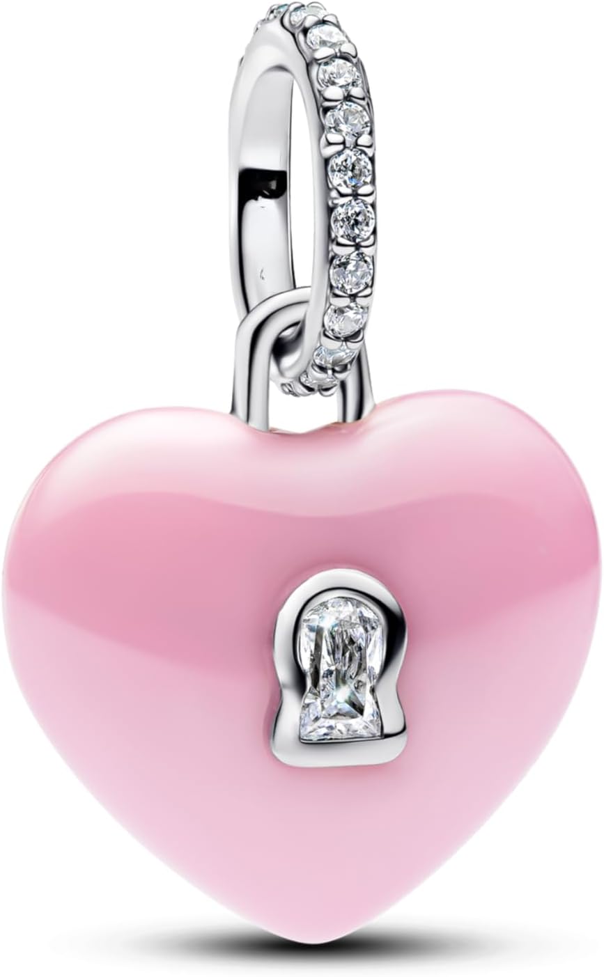 Gold Heart Family Charms Bead for Bracelets and Necklaces Jewelry Charm for Women V...