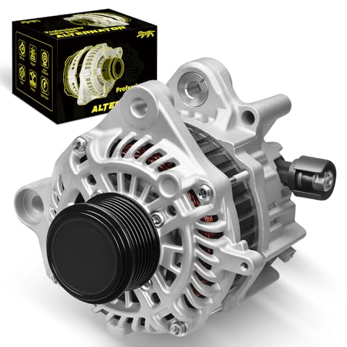 Oktiger Upgraded Alternator for Honda Accord 2014 2015 2016 2017 Ex Lx Ex-l Lx-s Sport 2.4L Automatic CVT Transmission 2.4L L4 12V 110A Clockwise 7-Groove Clutch Pulley OE 31100-5A2-A02
