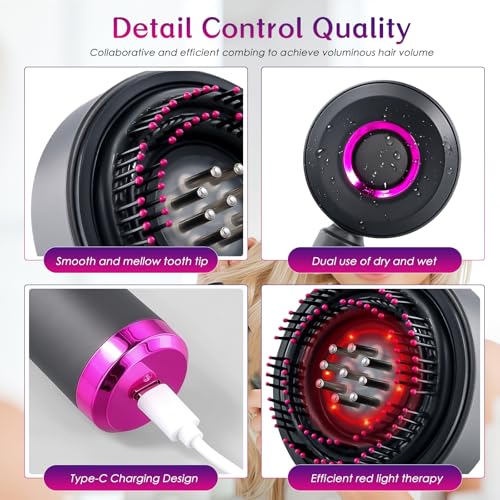 Kopfmassagegerät Elektrisch, 2 in 1 Kopfhaut Massagebürste Elektrisch mit 3 Massagemodi, Elektrische Haarbürste Wasserdicht Applikator Haare Scalp Massager zur Massage und Kopfhautpflege