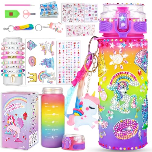 Botella de agua para decorar como regalo de cumpleaños y Navidad original para niñas creativas