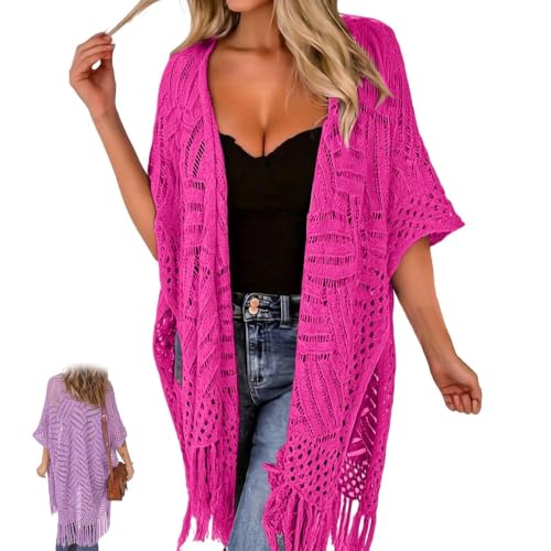 Cárdigan de punto para mujer tipo cover up playa y chaqueta ligera para bikini